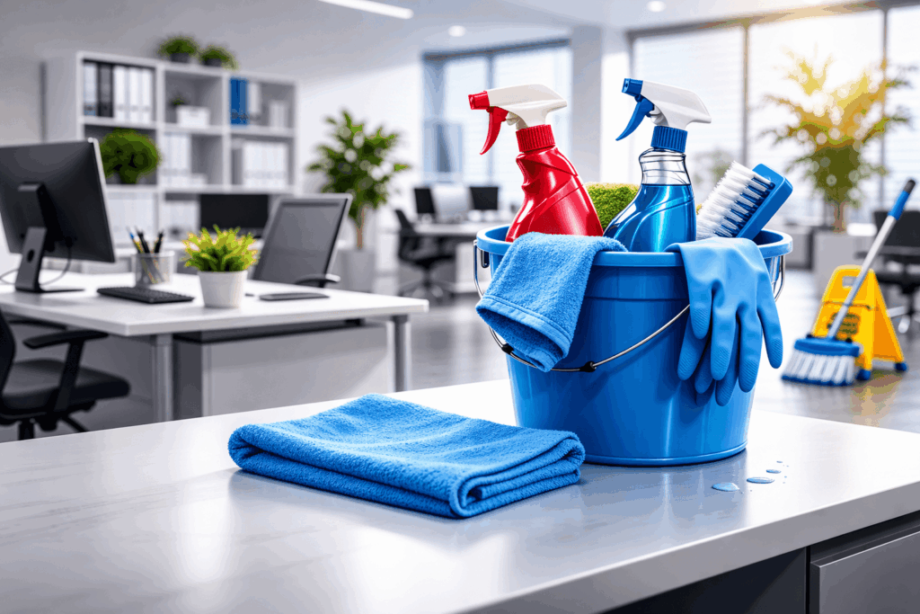 Reinigungsmittel und -utensilien für die professionelle Büroreinigung im Landkreis Cham